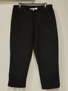 Women's Black Casual Jogger Pants - Drawstring Waist